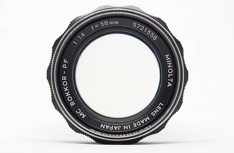 前圈刻字：MC ROKKOR-PF 1:1.4 f=58mm