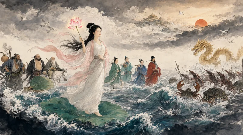 千问画的八仙过海