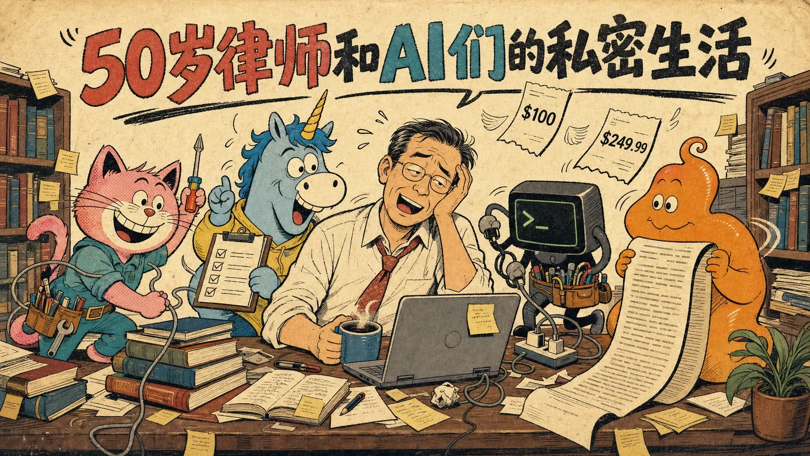 50岁律师和AI们的私密生活：律师与四个AI一起工作